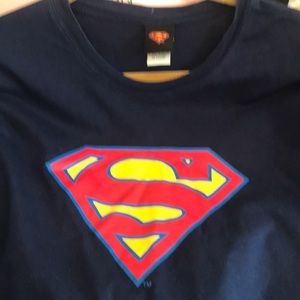 Super man large navy T-shirt
